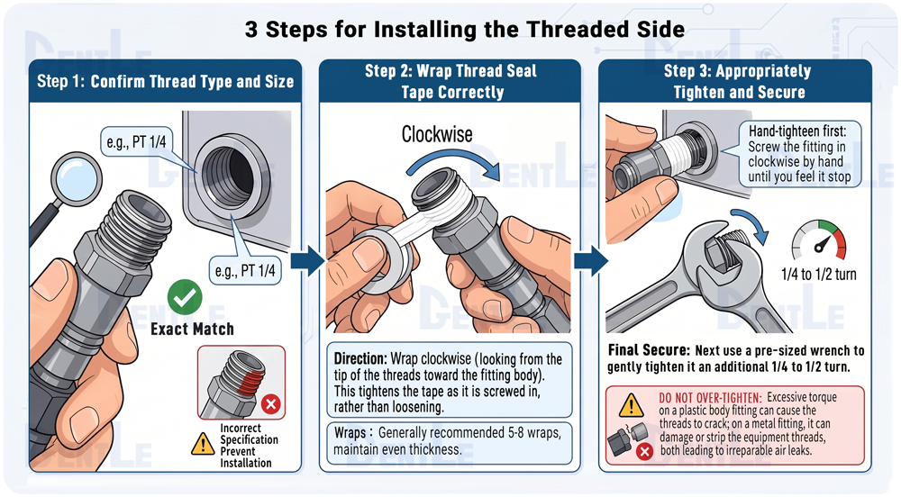 3 Steps for Installing the Threaded Side