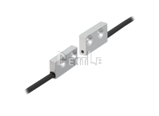 Ultra-slim flat through-beam fiber optic unit with top-edge view