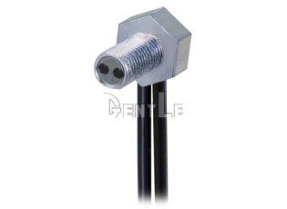 M6 nut-type retroreflective fiber optic unit for transparent object detection