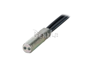 Built-in lens narrow-view reflective fiber optic unit